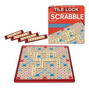 NEW Scrabble Tile Lock Crossword Board Game